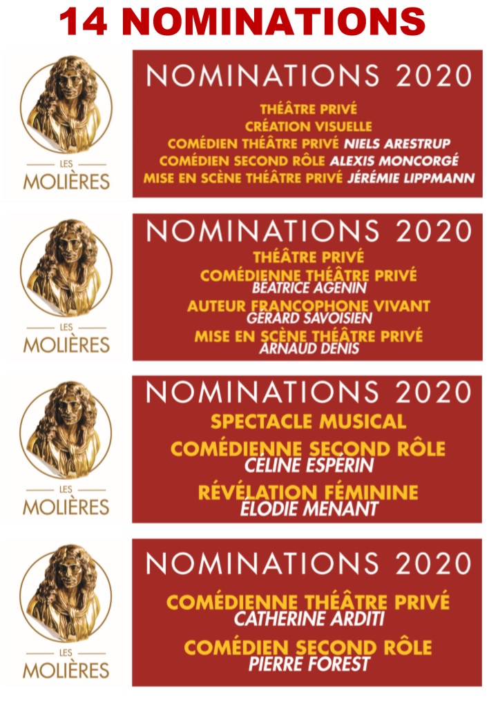 Nominations Théâtre Montparnasse & Petit Montparnasse - 2020