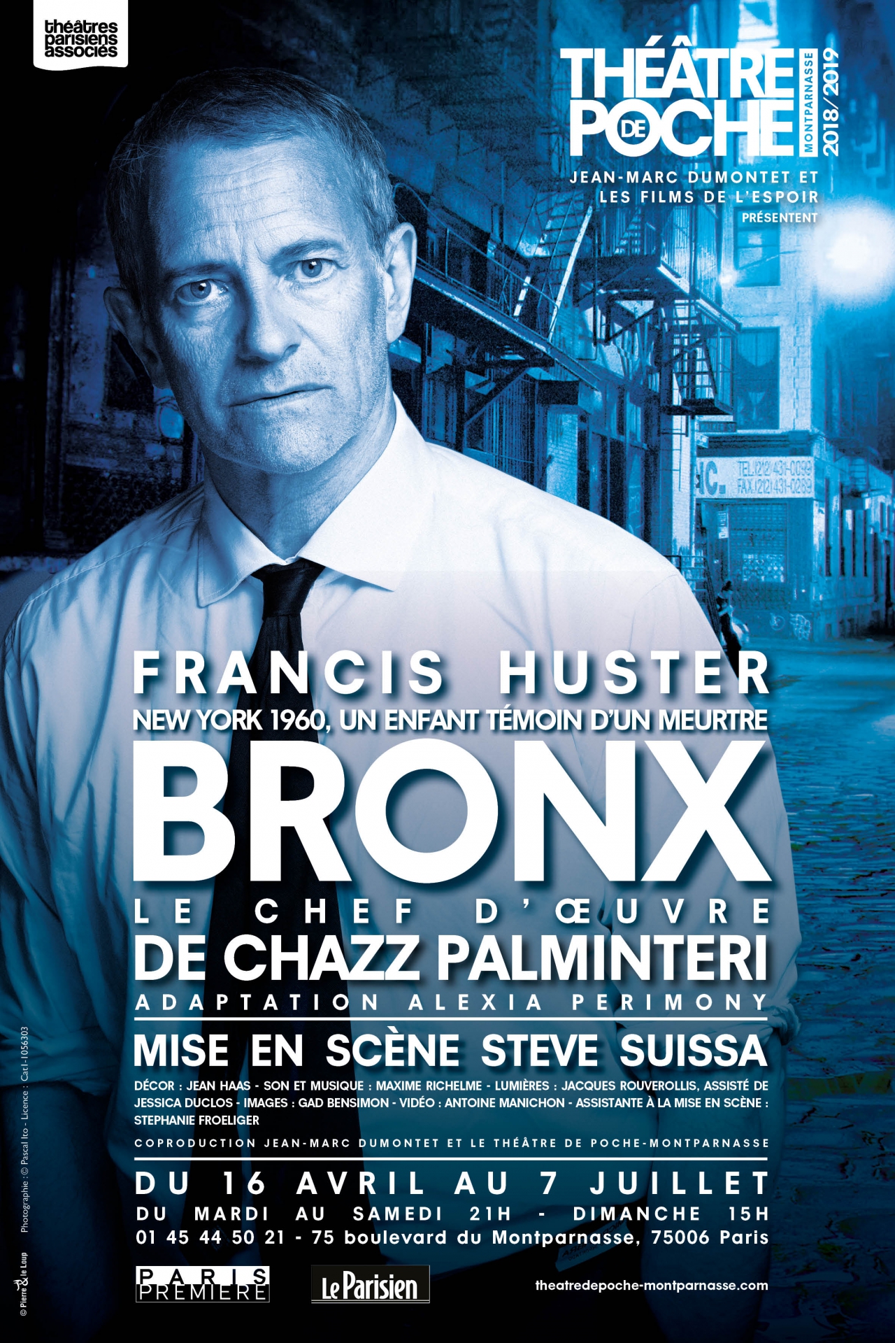 Bronx au theatre poche montparnasse Francis Huster 