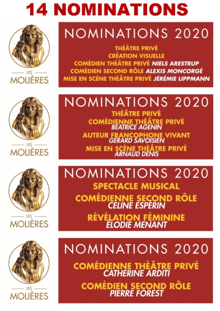 Nominations Th&eacute;&acirc;tre Montparnasse & Petit Montparnasse - 2020