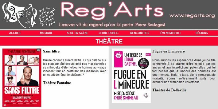 Reg'Arts Home Page
