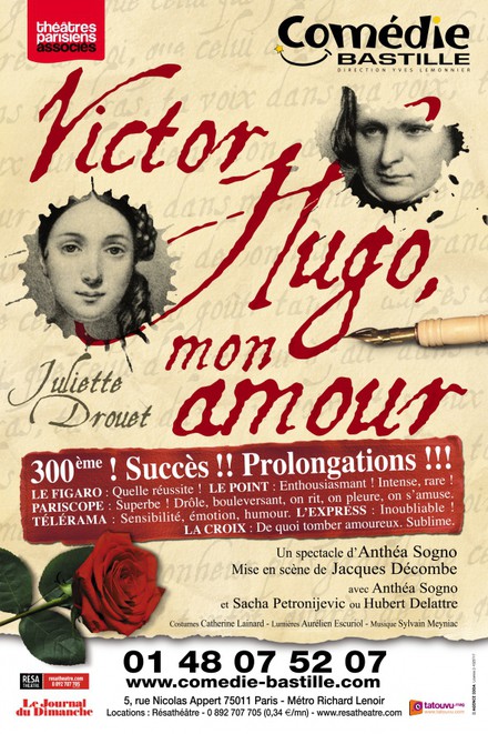Victor Hugo, mon amour au Théâtre Comédie Bastille