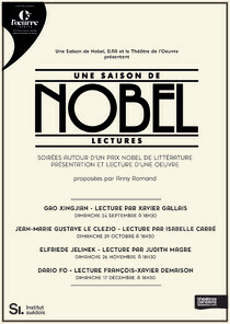 Une Saison de Nobel - Lectures, Théâtre de l'Œuvre