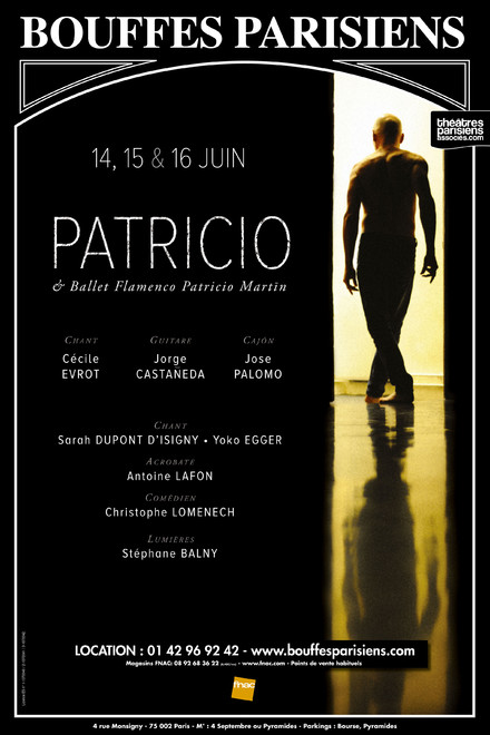 Patricio au Théâtre des Bouffes Parisiens