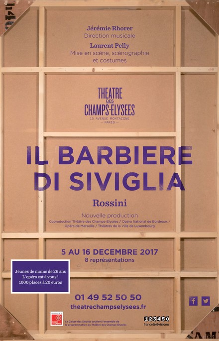 Il Barbiere di Siviglia - Opéra de Gioachino Rossini (Opéra chanté en italien, surtitré en français) au Théâtre des Champs-Elysées