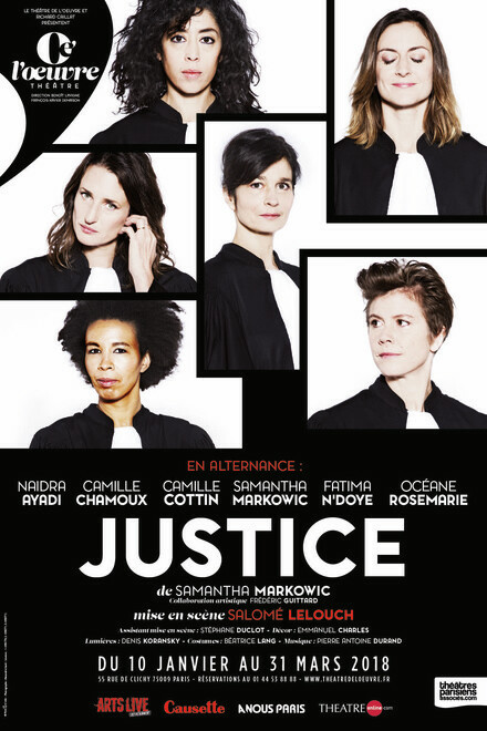 JUSTICE au Théâtre de l'Œuvre