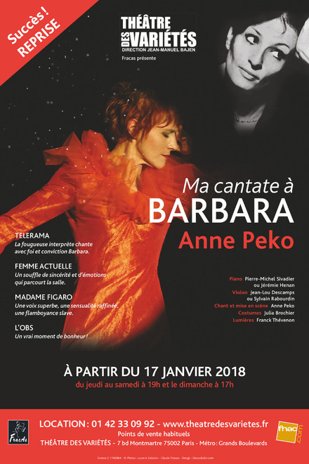 Ma cantate à Barbara au Théâtre des Variétés
