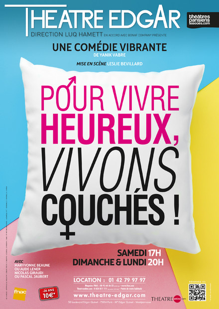 Pour vivre heureux... vivons couchés ! au Théâtre Edgar