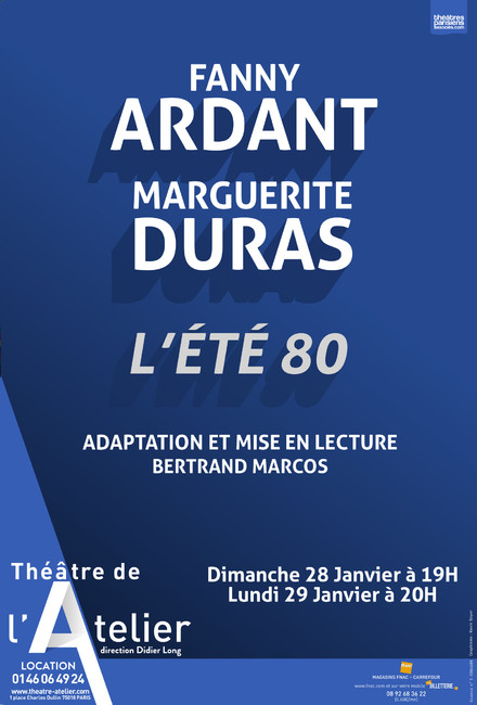 ÉTÉ 80 - Fanny ARDANT lit Marguerite DURAS au Théâtre de l'Atelier