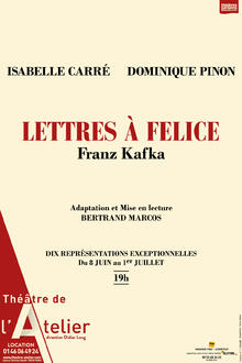 LETTRES A  FELICE de Franz Kafka, Théâtre de l'Atelier