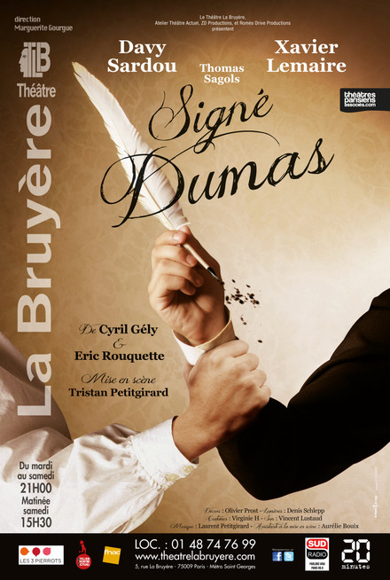 Signé Dumas au Théâtre Actuel La Bruyère