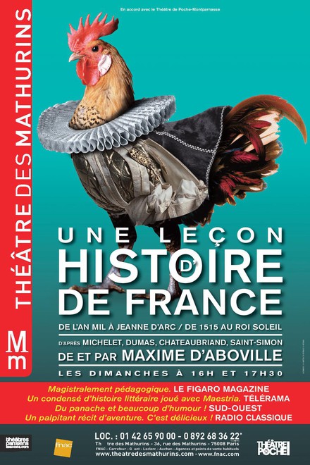 Une leçon d'Histoire de France au Théâtre des Mathurins (Grande salle)