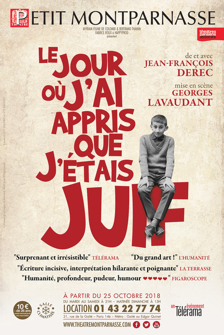 Le jour où j'ai appris que j'étais juif au Théâtre du Petit Montparnasse