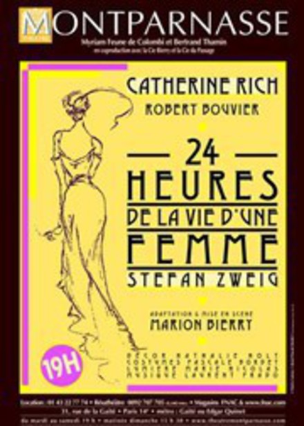 24 heures de la vie d'une femme au Théâtre Montparnasse