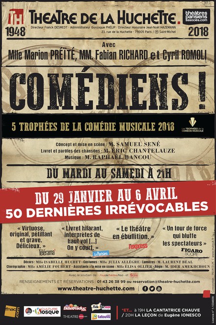 Comédiens ! au Théâtre de La Huchette
