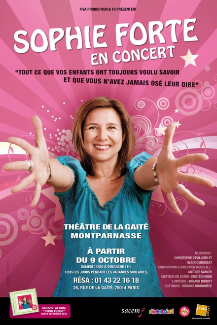 Sophie Forte en concert au Théâtre de la Gaîté Montparnasse