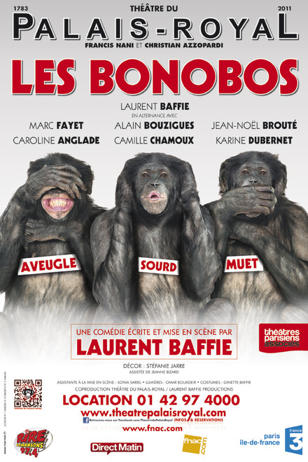 Les Bonobos au Théâtre du Palais Royal