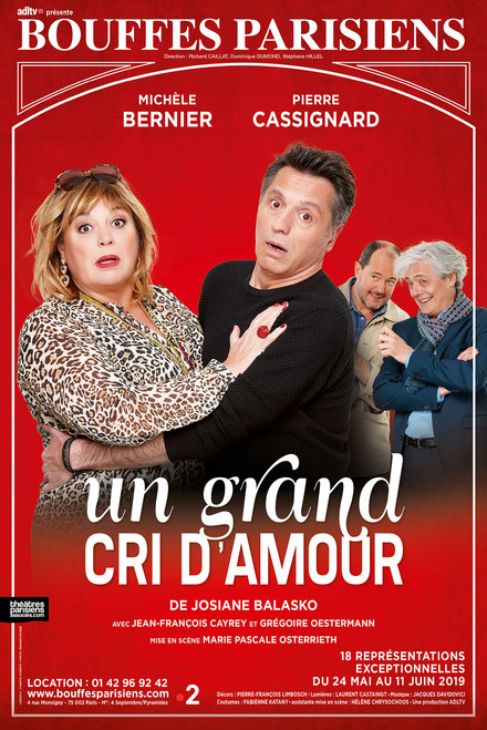 Un grand cri d'amour au Théâtre des Bouffes Parisiens