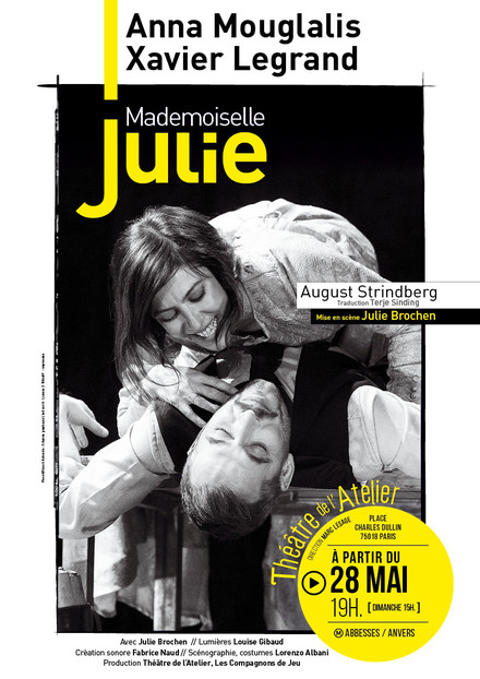 Mademoiselle Julie au Théâtre de l'Atelier