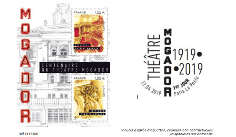 Des timbres de collection pour célébrer le centenaire du théâtre Mogador