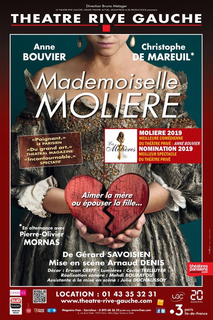 Mademoiselle Molière au Théâtre de La Gaîté Rive Gauche