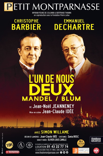 L'un de nous deux - MANDEL/BLUM au Théâtre du Petit Montparnasse
