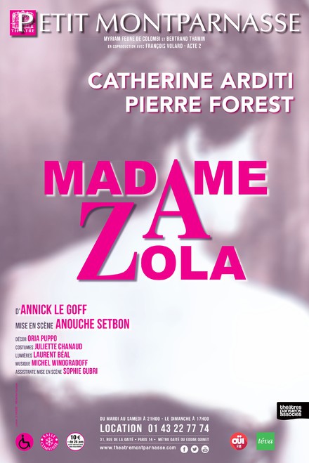 MADAME ZOLA au Théâtre du Petit Montparnasse