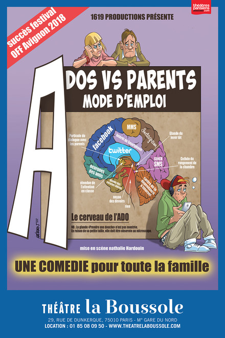 Ados vs parents mode d'emploi au Théâtre La Boussole