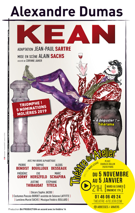 KEAN au Théâtre de l'Atelier
