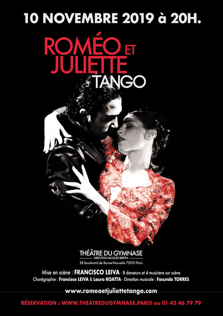 Roméo et Juliette Tango au Théâtre du Gymnase Marie Bell