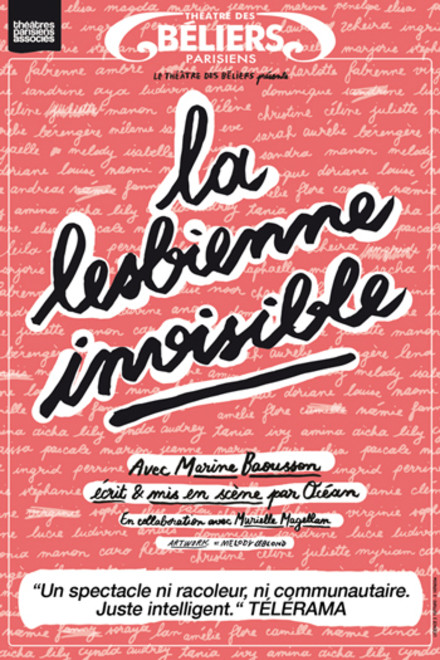 La lesbienne invisible au Théâtre des Béliers Parisiens