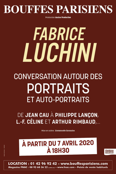 Fabrice Luchini - Conversation autour des portraits et auto-portraits au Théâtre des Bouffes Parisiens