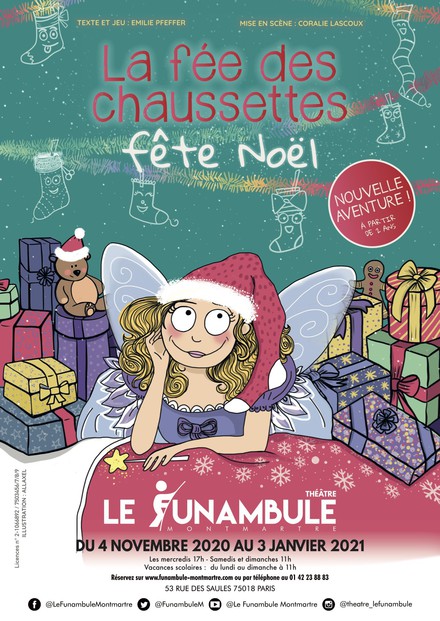 La fée des chaussettes fête noël au Théâtre du Funambule Montmartre