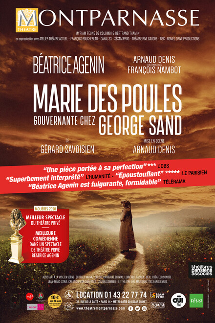 MARIE DES POULES - Gouvernante chez George Sand au Théâtre Montparnasse