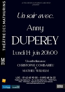 UN SOIR AVEC... Anny Duperey, Théâtre des Mathurins (Grande salle)