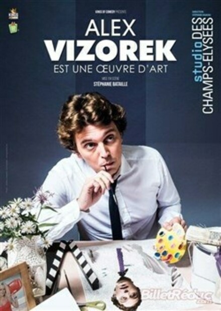 Alex Vizorek est une oeuvre d'art au Théâtre Studio des Champs-Elysées