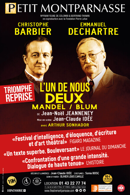 L'un de nous deux - MANDEL/BLUM au Théâtre du Petit Montparnasse