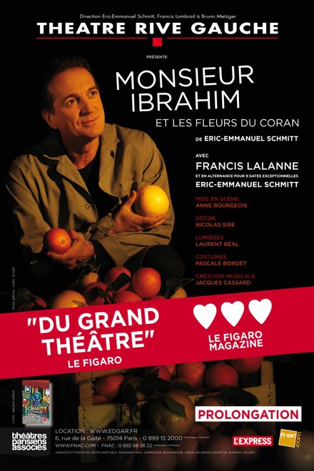 Monsieur Ibrahim et les fleurs du Coran au Théâtre de La Gaîté Rive Gauche