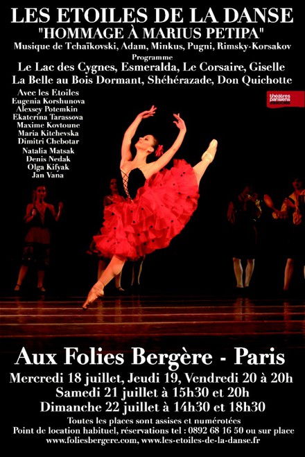 Les étoiles de la danse, Hommage à Marius Petipa au Théâtre des Folies Bergère