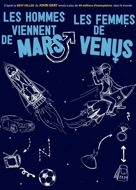 Les hommes viennent de Mars, le femmes de Vénus au Théâtre Comédie d'Aix