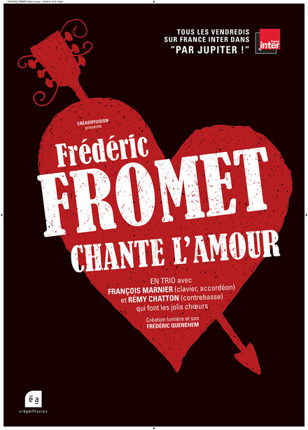 Frédéric Fromet chante l’amour au Théâtre Comédie Odéon
