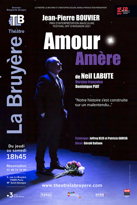 Amour amère au Théâtre Actuel La Bruyère