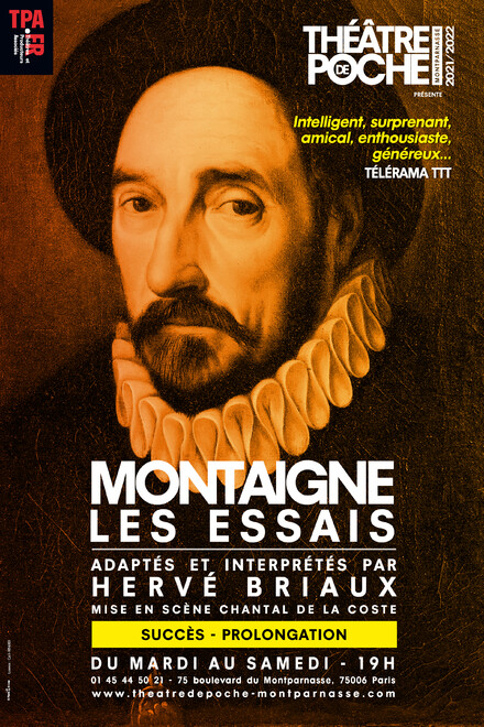 Montaigne, les Essais au Théâtre de Poche-Montparnasse (Grande salle)