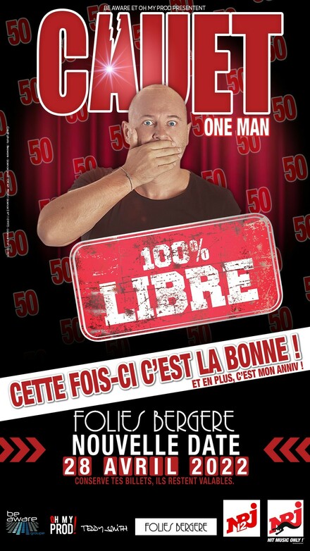Cauet 100% libre au Théâtre des Folies Bergère