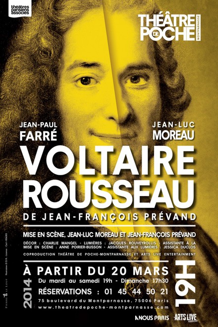 Voltaire Rousseau au Théâtre de Poche-Montparnasse