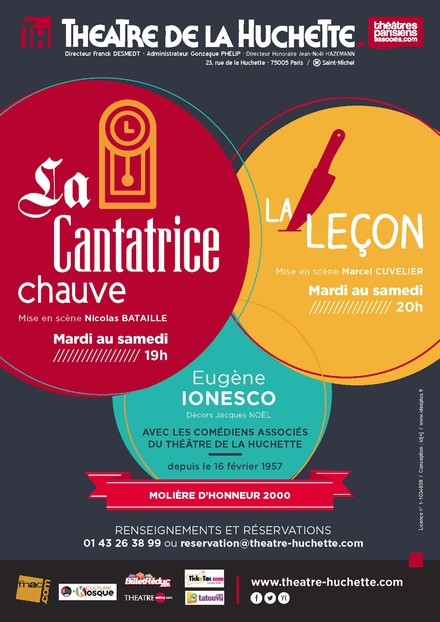 La cantatrice chauve et La leçon [Spectacle Ionesco] au Théâtre de La Huchette