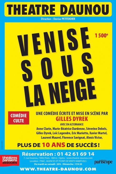 Venise sous la neige au Théâtre Daunou