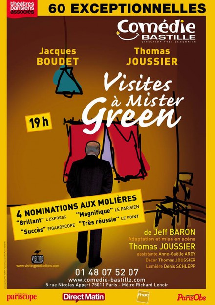 Visites à Mister Green au Théâtre Comédie Bastille