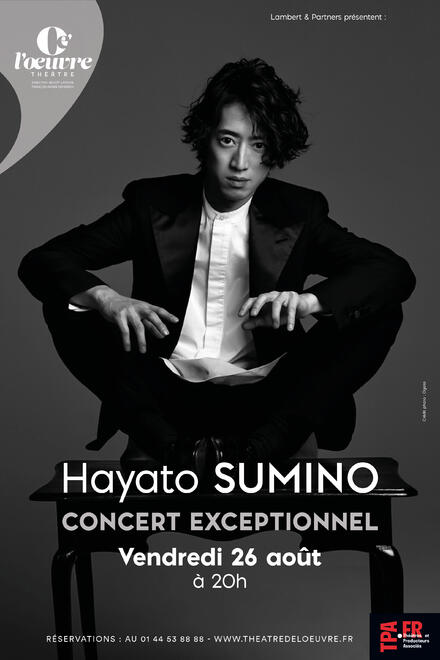 HAYATO SUMINO - Concert exceptionnel au Théâtre de l'Œuvre