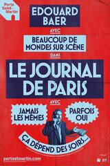 Edouard Baer avec beaucoup de mondes sur scène dans "Le journal de Paris"