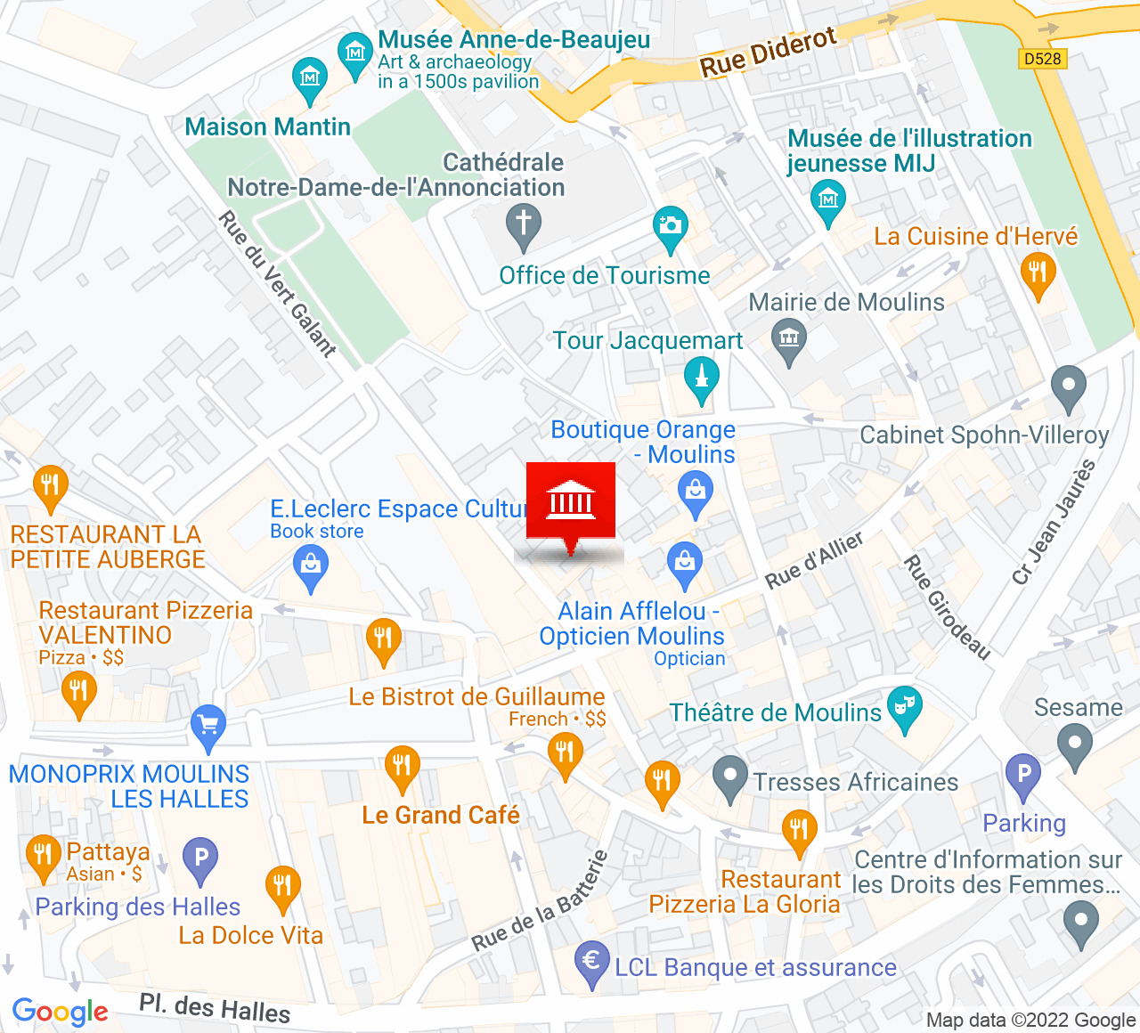 Plan d’accès Théâtre Municipal de Moulins